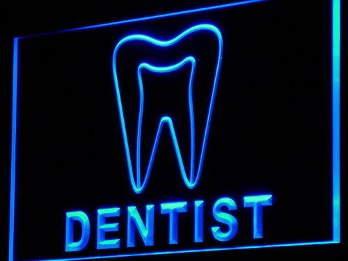 Dentist Tooth Hospital Display Neon Light Sign